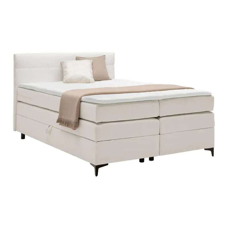 Boxspringbett Bari in Creme ca. 140x200cm