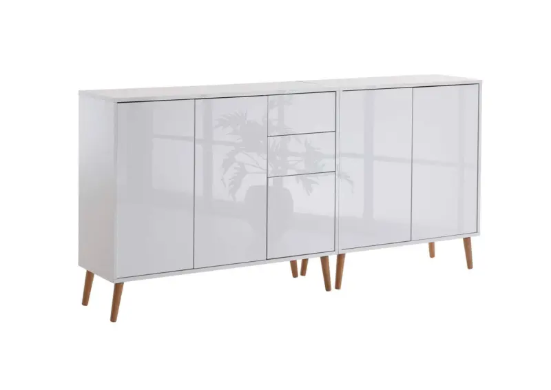 Sideboard Mailand Set 10 Wei&szlig;