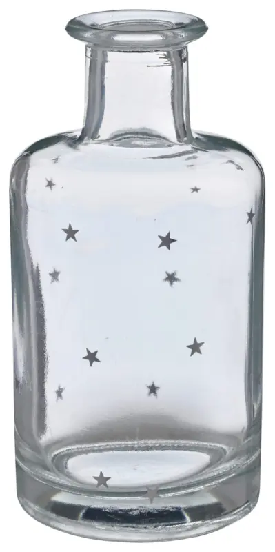 Dekovase Stern I Silberfarben/Klar