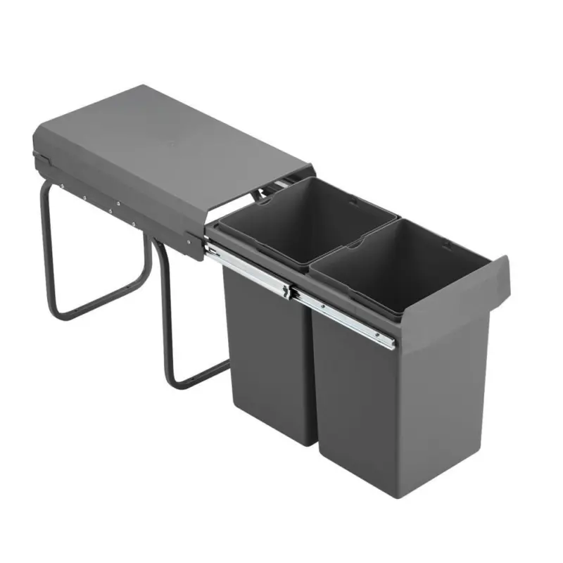 Einbauabfallsammler in Grau