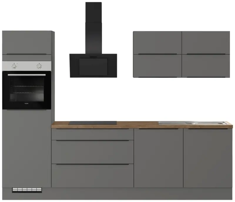 K&uuml;chenblock inkl. 5 E-Ger&auml;te IP3150 Graphitfarben