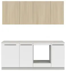 K&uuml;chenblock Milino o. E-Ger&auml;te Sandfarben