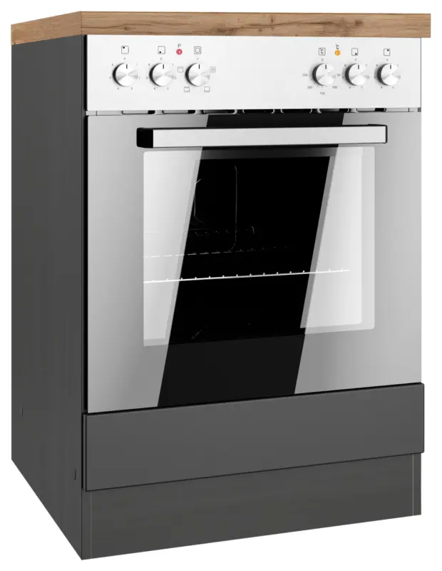 Herdumbauschrank Meran ca. 60x86x60 cm Grau/Eiche