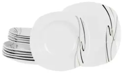 Tafelservice Amelie Piazza Wei&szlig;, 12-teilig