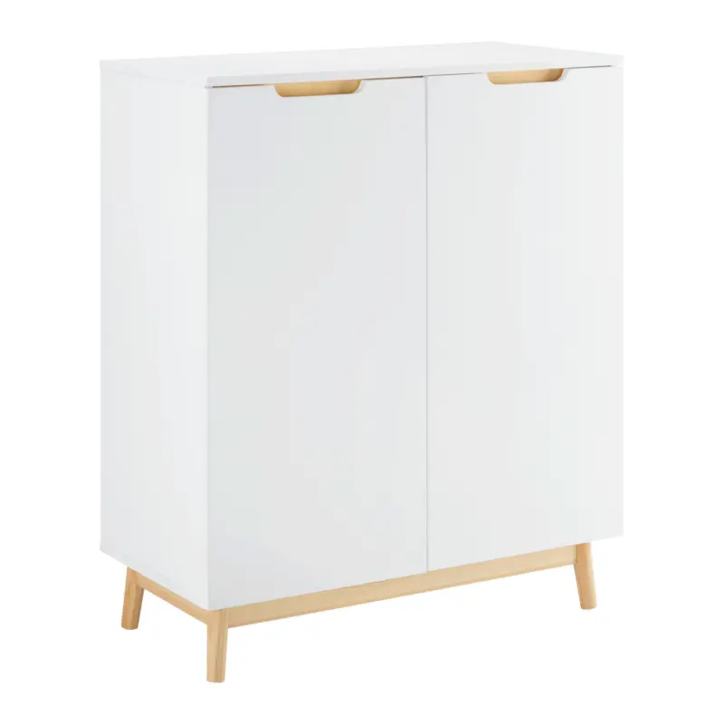 Kommode Nicole Wei&szlig;/Kiefer Echtholz/MDF