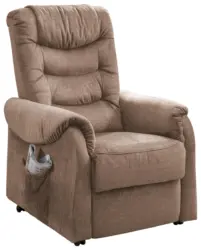 Fernsehsessel Nino Hellbraun Velours