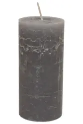 Stumpenkerze Lia in Grau