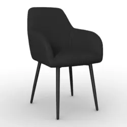 Armlehnstuhl Alani Schwarz Cord Gepolstert