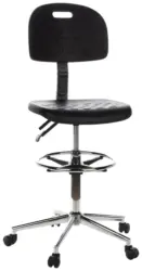 B&uuml;rohocker Top Work 23 Schwarz/Chromfarben