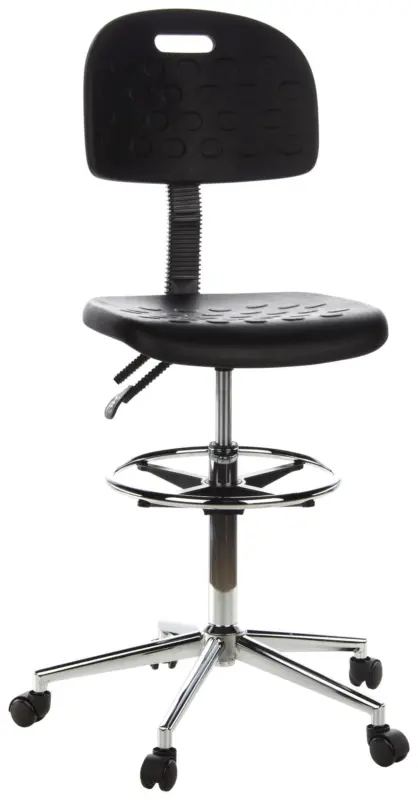 B&uuml;rohocker Top Work 23 Schwarz/Chromfarben