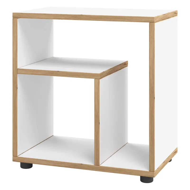 Beistelltisch Zeito ca.50x30x55cm Wei&szlig;/Eiche