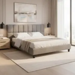 Polsterbett Valeria Grau ca. 180x200 cm