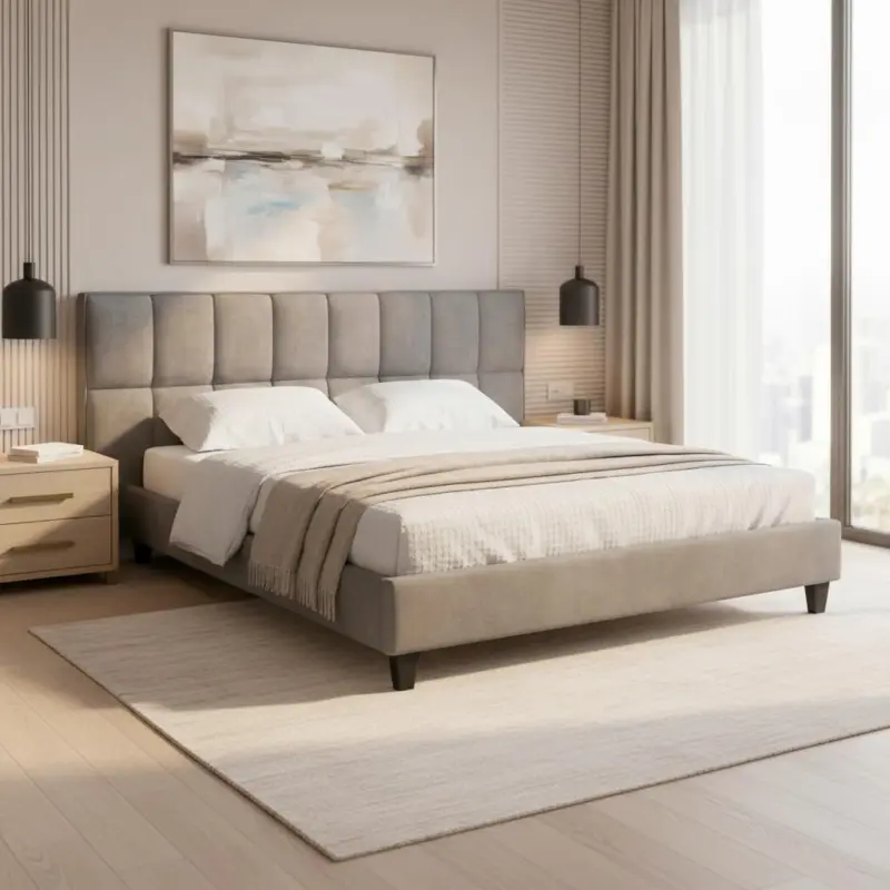 Polsterbett Valeria Grau ca. 180x200 cm