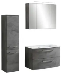 Badezimmer Stockholm Grau/Wei&szlig;