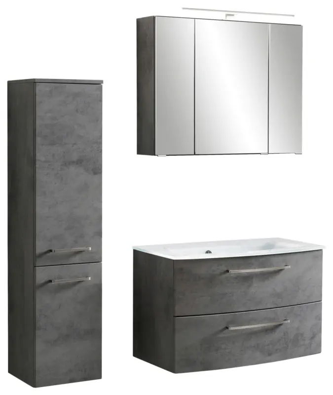 Badezimmer Stockholm Grau/Wei&szlig;