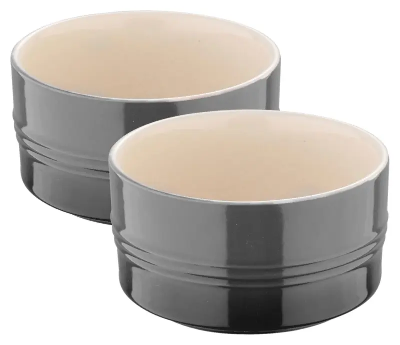 Auflaufformenset Elisa S Grau, 2-teilig