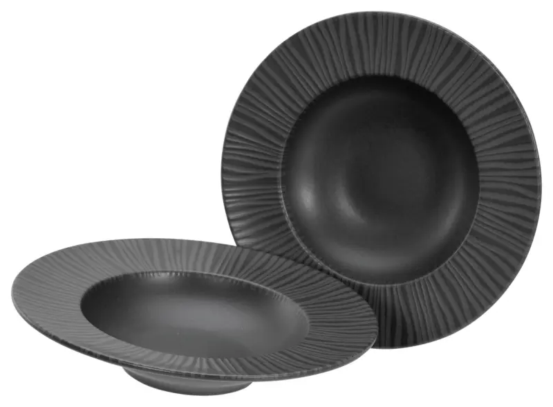 Pastateller Vesuvio Black Pastaset Anthrazit, 2-teilig