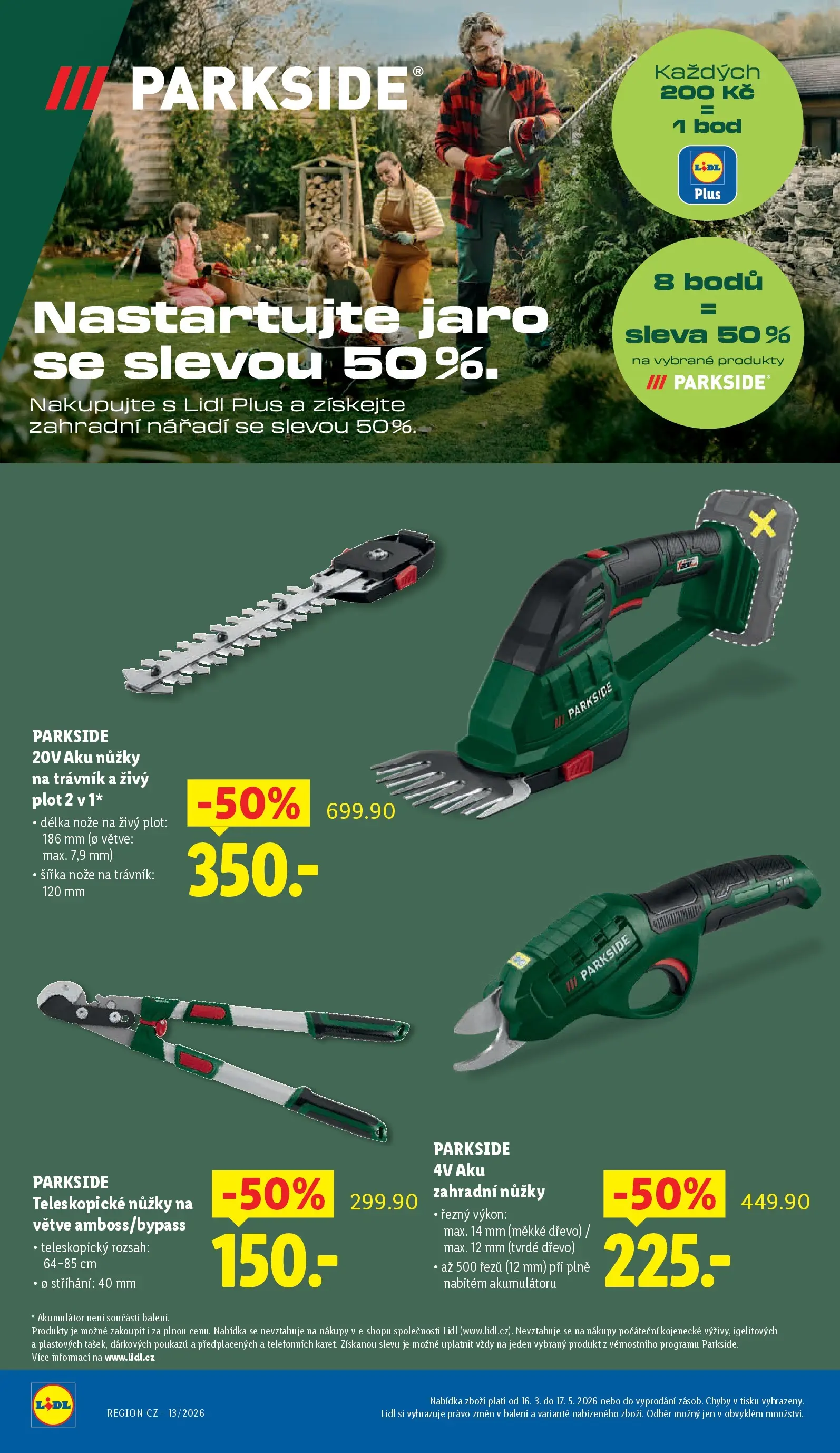 Lidl leták od 13.04.2026 - Nový akční leták | Strana: 8 | Produkty: Parkside, Nůžky, Nože, Teleskopické nůžky na větve