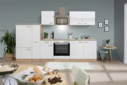 K&uuml;chenblock Merle mit Ger&auml;ten ca. 300 cm Wei&szlig;