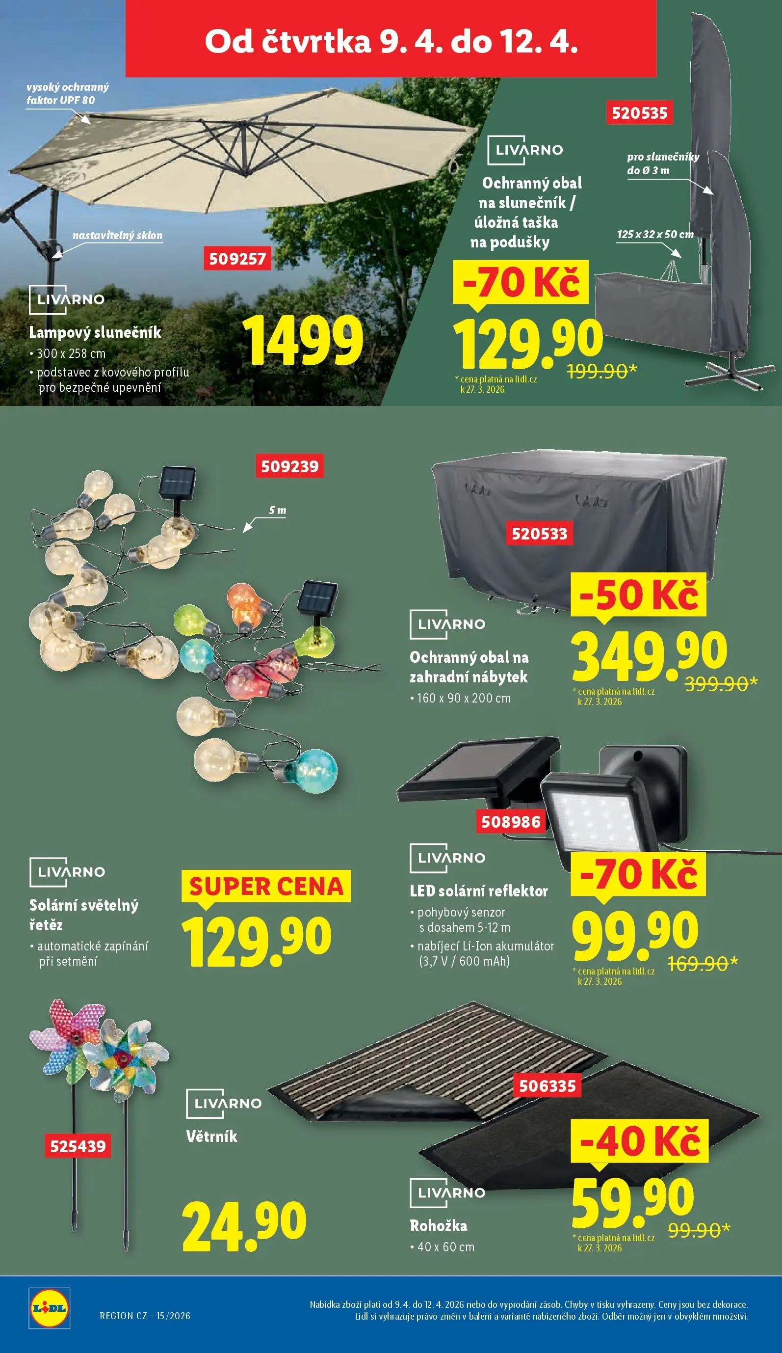 Lidl leták od 13.04.2026 - Nový akční leták | Strana: 14 | Produkty: Taška, Světelný řetěz, Nábytek, LED