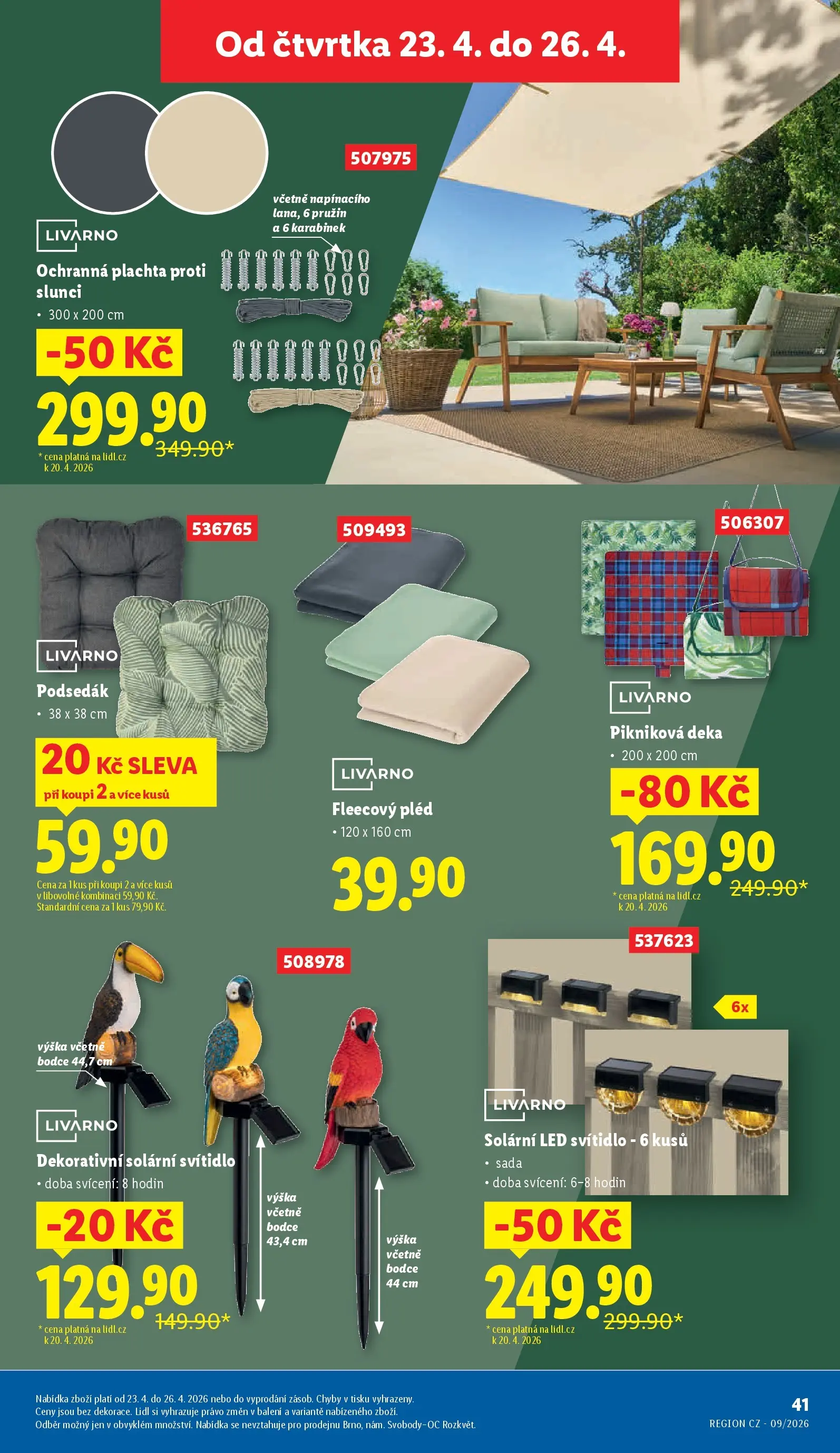 Lidl leták od 13.04.2026 - Nový akční leták | Strana: 19 | Produkty: Deka, Podsedák, Pikniková deka, Plachta