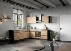 Eckk&uuml;che Turin ohne Ger&auml;ten ca. 240x240 cm Graphit/Eiche