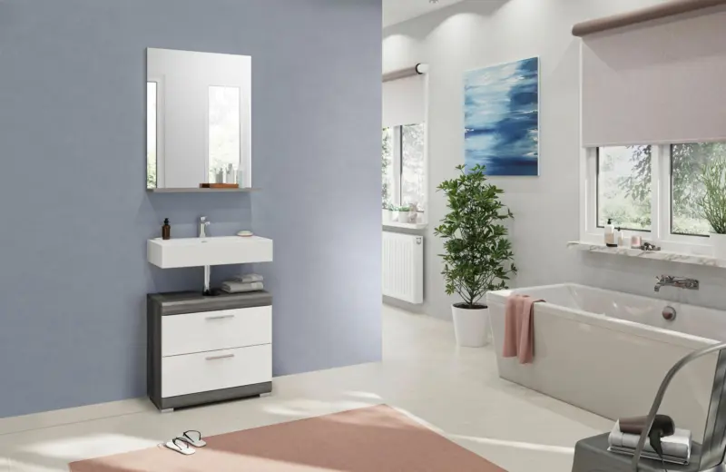 Badezimmer Scout 2-tlg. ca. 60 cm Anthrazit/Wei&szlig;