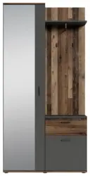 Garderobe Jakob Alteiche Dekor/Anthrazit B: 97 cm