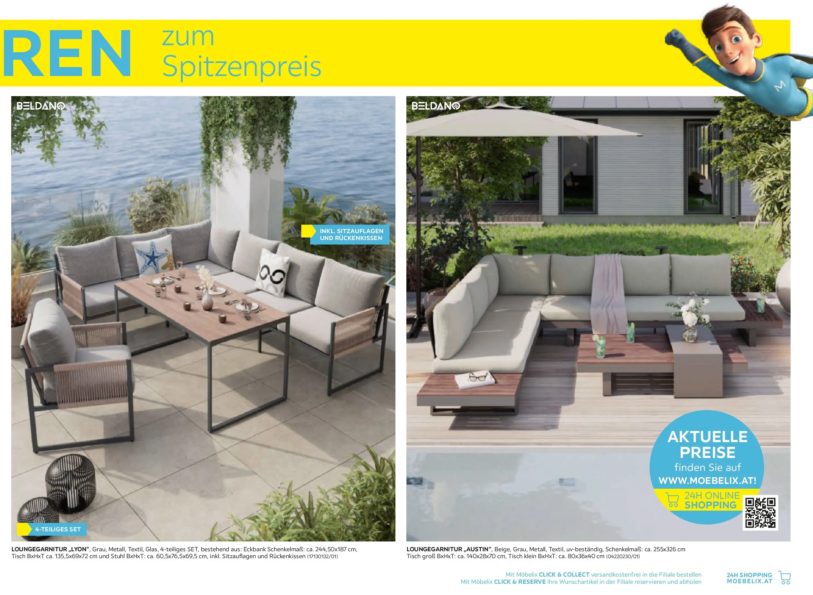 Möbelix Gartenmöbel Mistelbach, Zams, Zell Am See von 13.04.2026 - Aktuelle Angebote | Seite: 5 | Produkte: Tisch, Stuhl