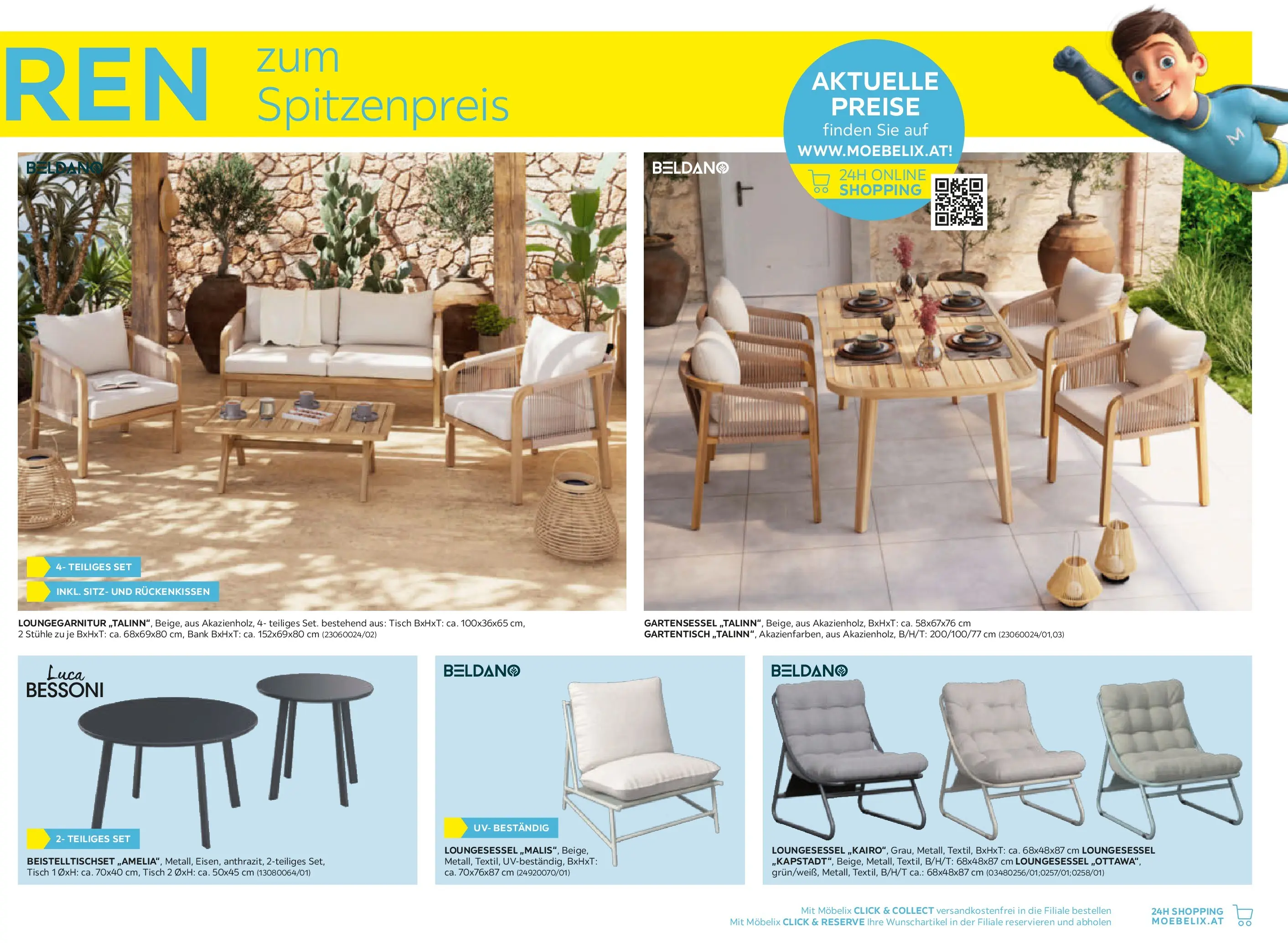 Möbelix Gartenmöbel Mistelbach, Zams, Zell Am See von 13.04.2026 - Aktuelle Angebote | Seite: 7 | Produkte: Tisch