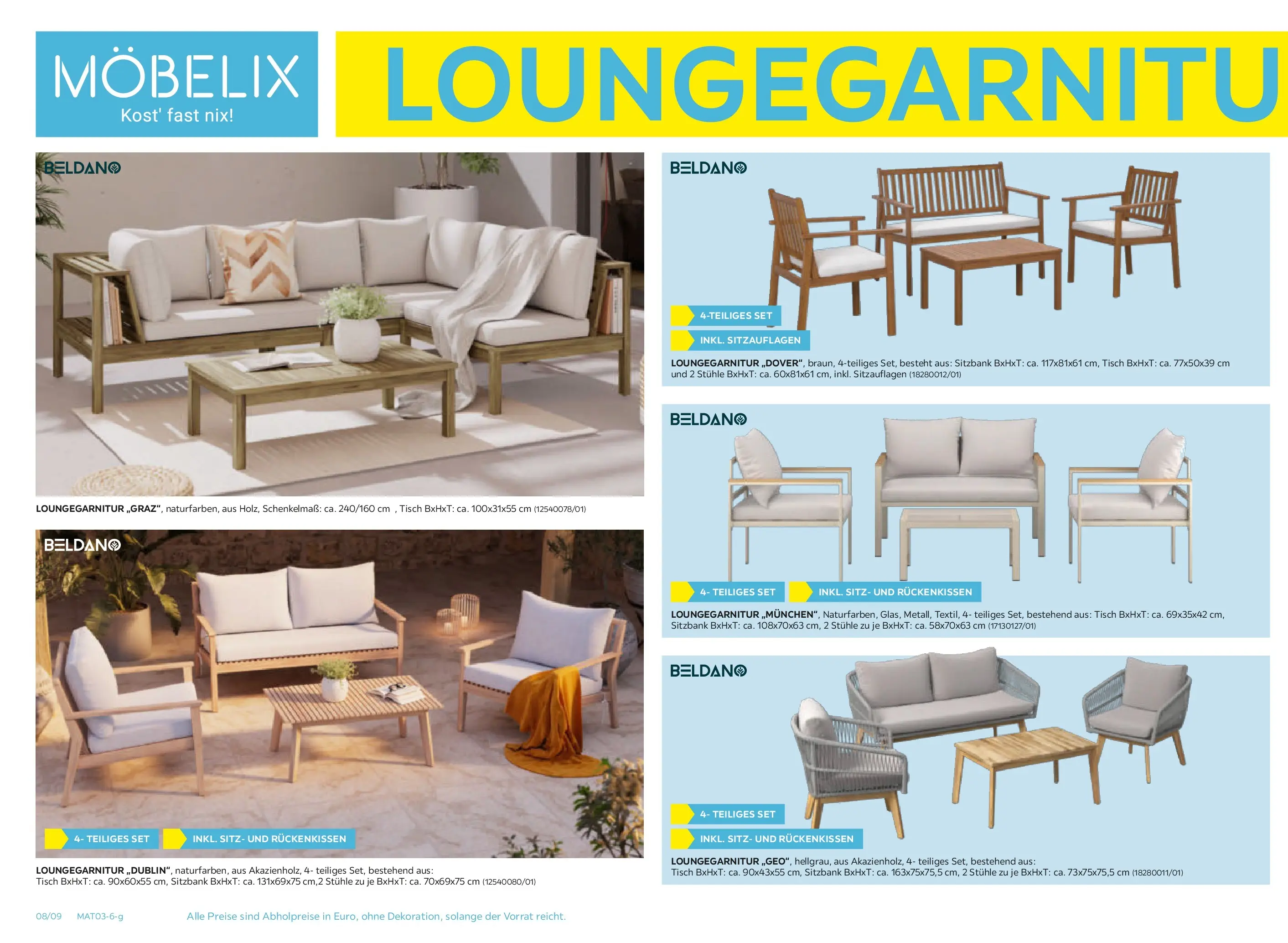 Möbelix Gartenmöbel Mistelbach, Zams, Zell Am See von 13.04.2026 - Aktuelle Angebote | Seite: 8 | Produkte: Tisch