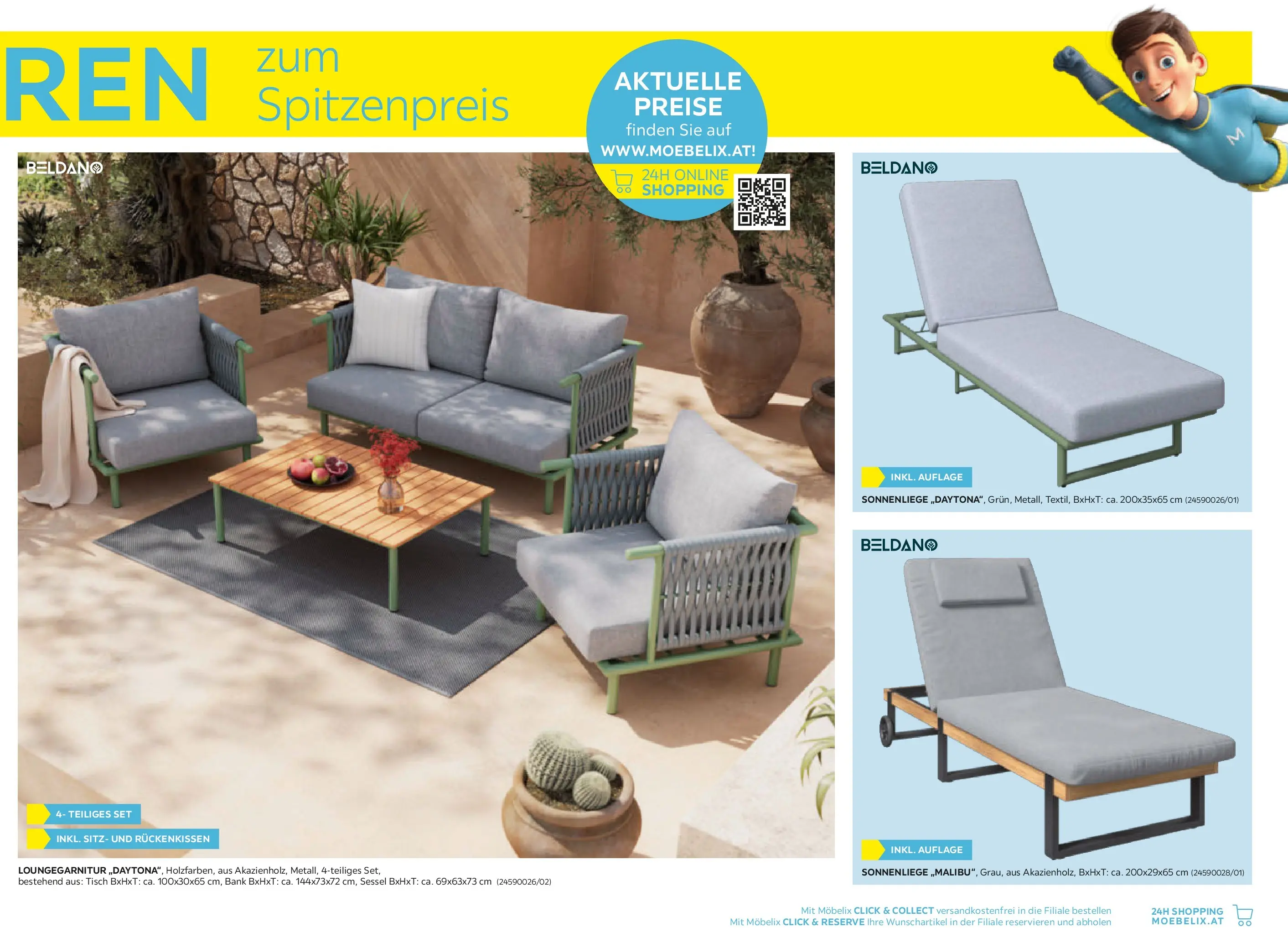 Möbelix Gartenmöbel Mistelbach, Zams, Zell Am See von 13.04.2026 - Aktuelle Angebote | Seite: 11 | Produkte: Sessel, Tisch