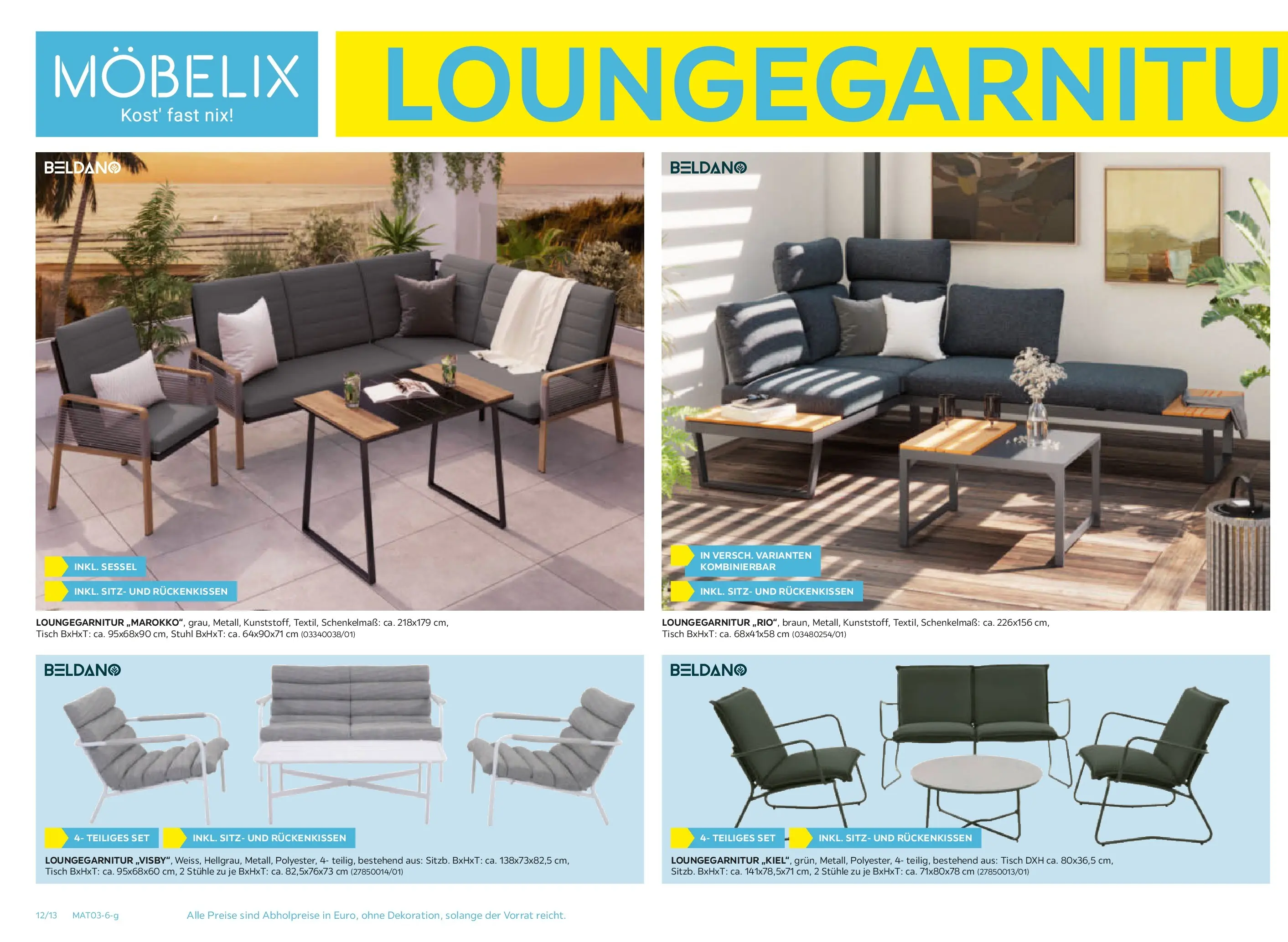 Möbelix Gartenmöbel Mistelbach, Zams, Zell Am See von 13.04.2026 - Aktuelle Angebote | Seite: 12 | Produkte: Sessel, Tisch, Stuhl