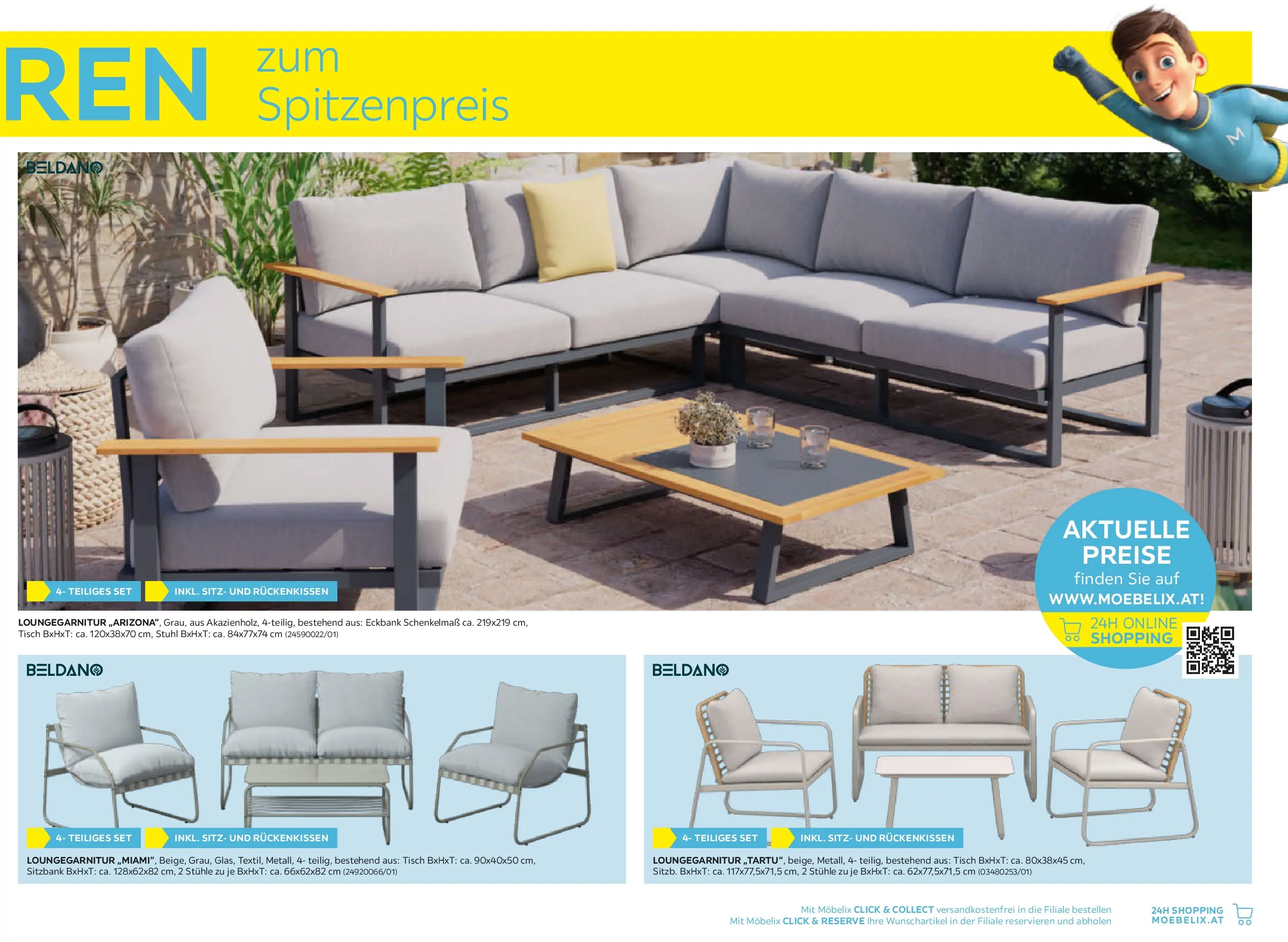 Möbelix Gartenmöbel Mistelbach, Zams, Zell Am See von 13.04.2026 - Aktuelle Angebote | Seite: 13 | Produkte: Tisch, Stuhl