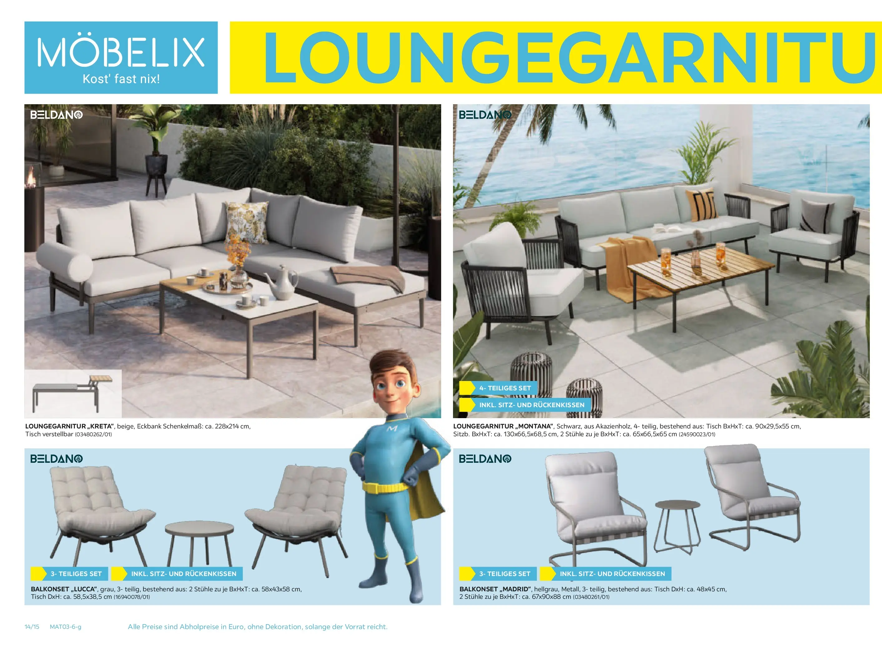 Möbelix Gartenmöbel Mistelbach, Zams, Zell Am See von 13.04.2026 - Aktuelle Angebote | Seite: 14 | Produkte: Tisch