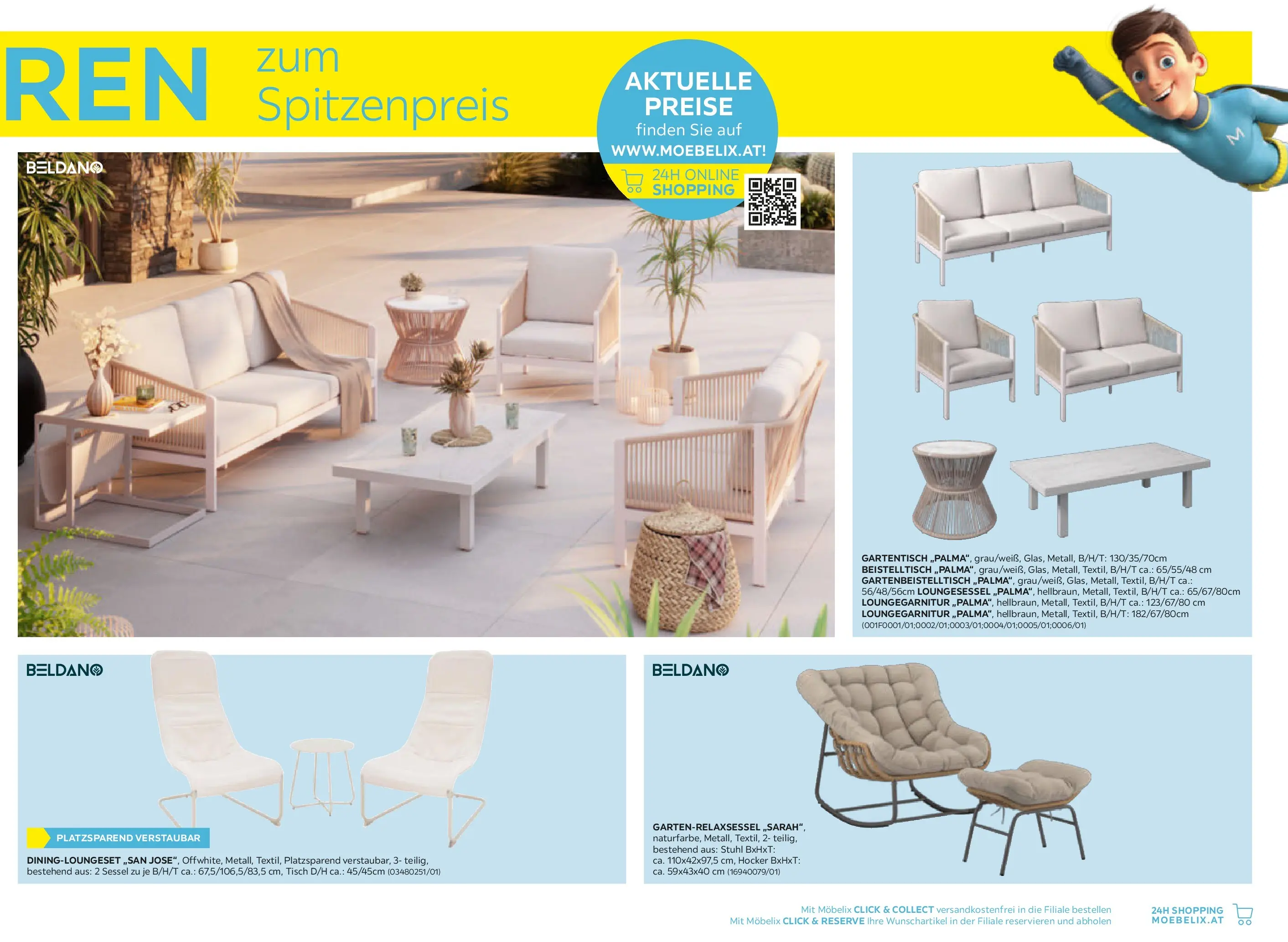 Möbelix Gartenmöbel Mistelbach, Zams, Zell Am See von 13.04.2026 - Aktuelle Angebote | Seite: 15 | Produkte: Sessel, Tisch, Stuhl