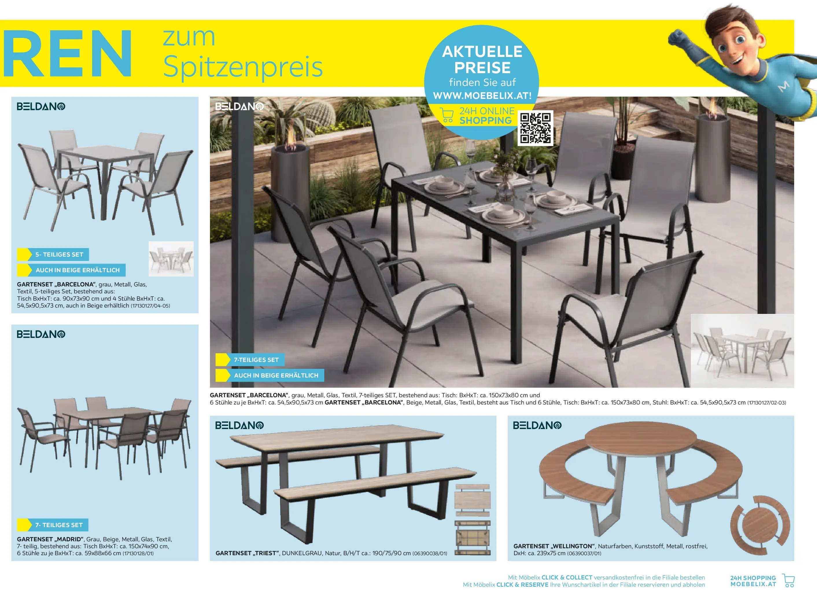 Möbelix Gartenmöbel Mistelbach, Zams, Zell Am See von 13.04.2026 - Aktuelle Angebote | Seite: 19 | Produkte: Tisch, Stuhl