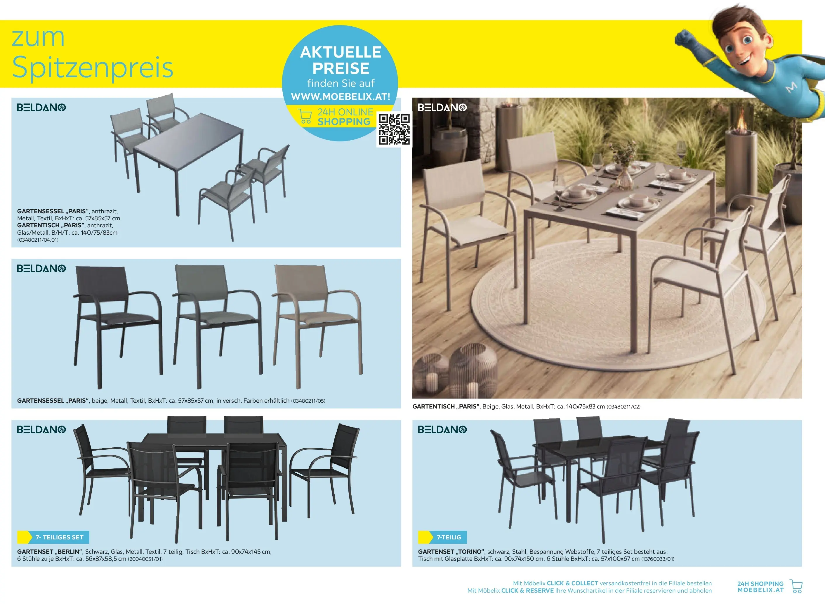 Möbelix Gartenmöbel Mistelbach, Zams, Zell Am See von 13.04.2026 - Aktuelle Angebote | Seite: 21 | Produkte: Tisch