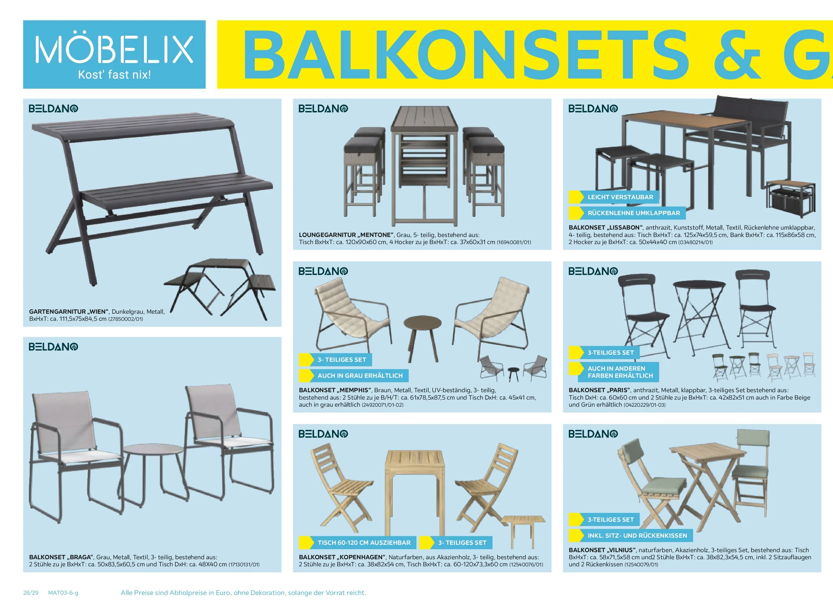 Möbelix Gartenmöbel Mistelbach, Zams, Zell Am See von 13.04.2026 - Aktuelle Angebote | Seite: 28 | Produkte: Tisch