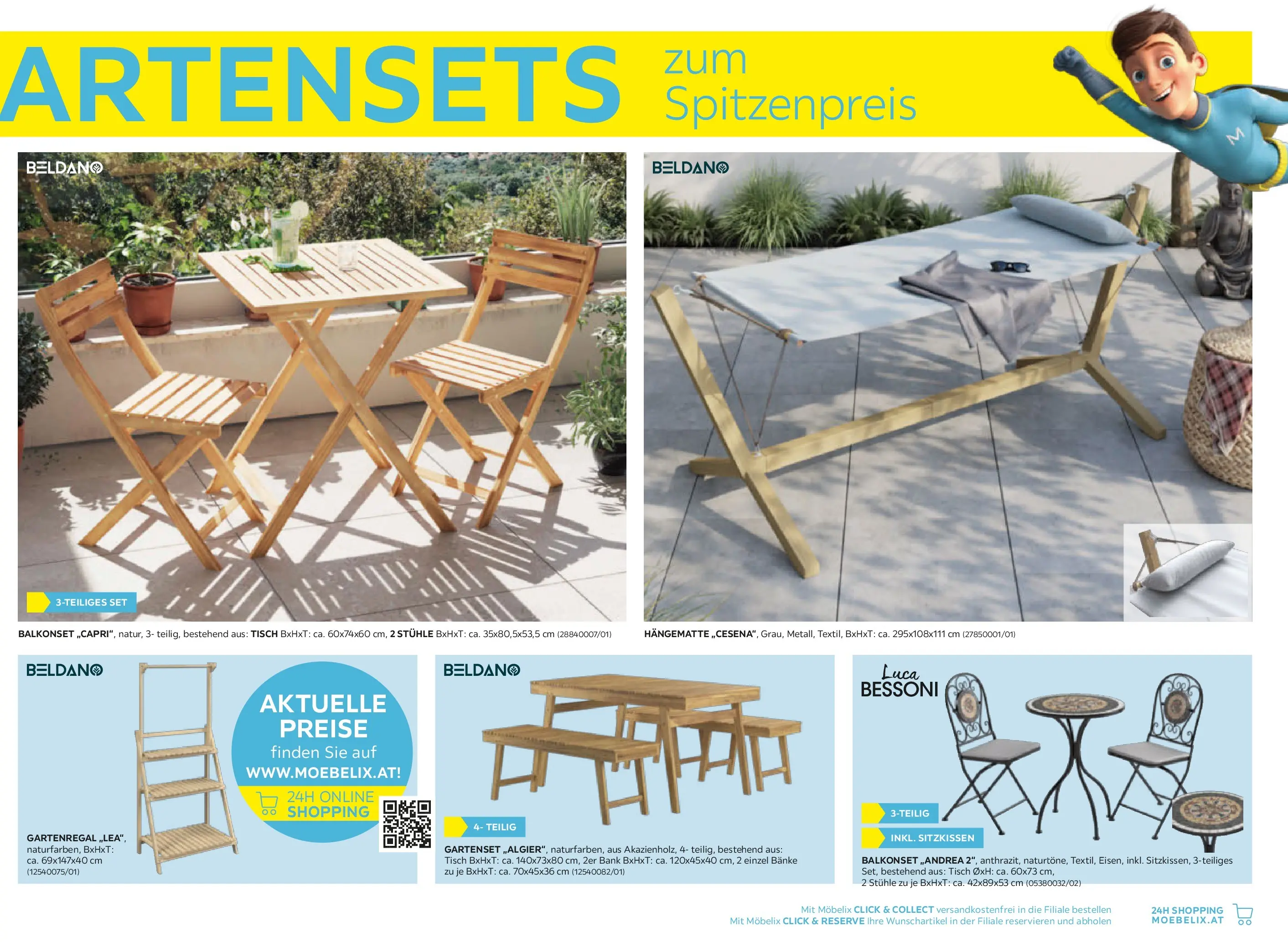 Möbelix Gartenmöbel Mistelbach, Zams, Zell Am See von 13.04.2026 - Aktuelle Angebote | Seite: 29 | Produkte: Tisch