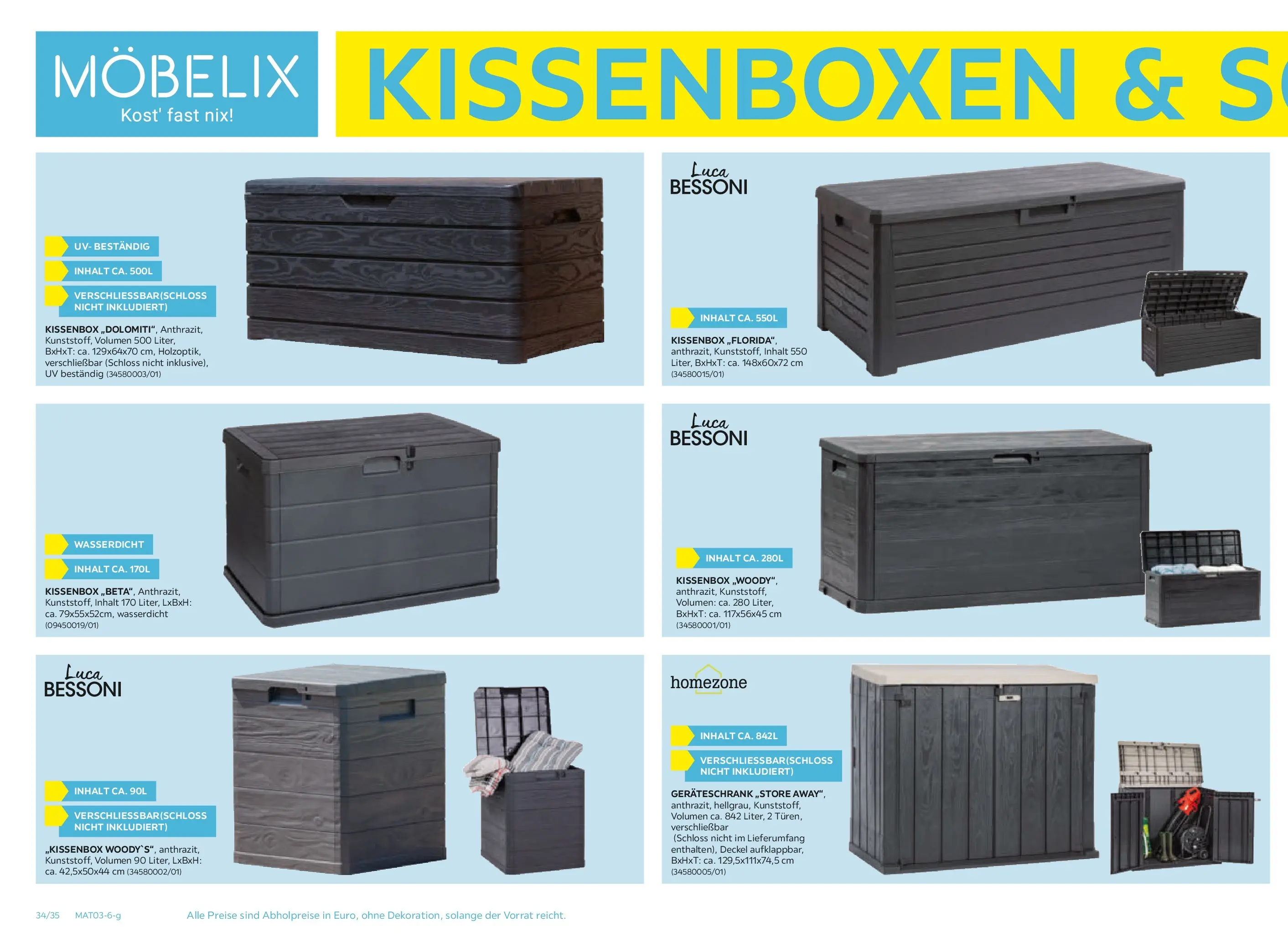 Möbelix Gartenmöbel Mistelbach, Zams, Zell Am See von 13.04.2026 - Aktuelle Angebote | Seite: 34