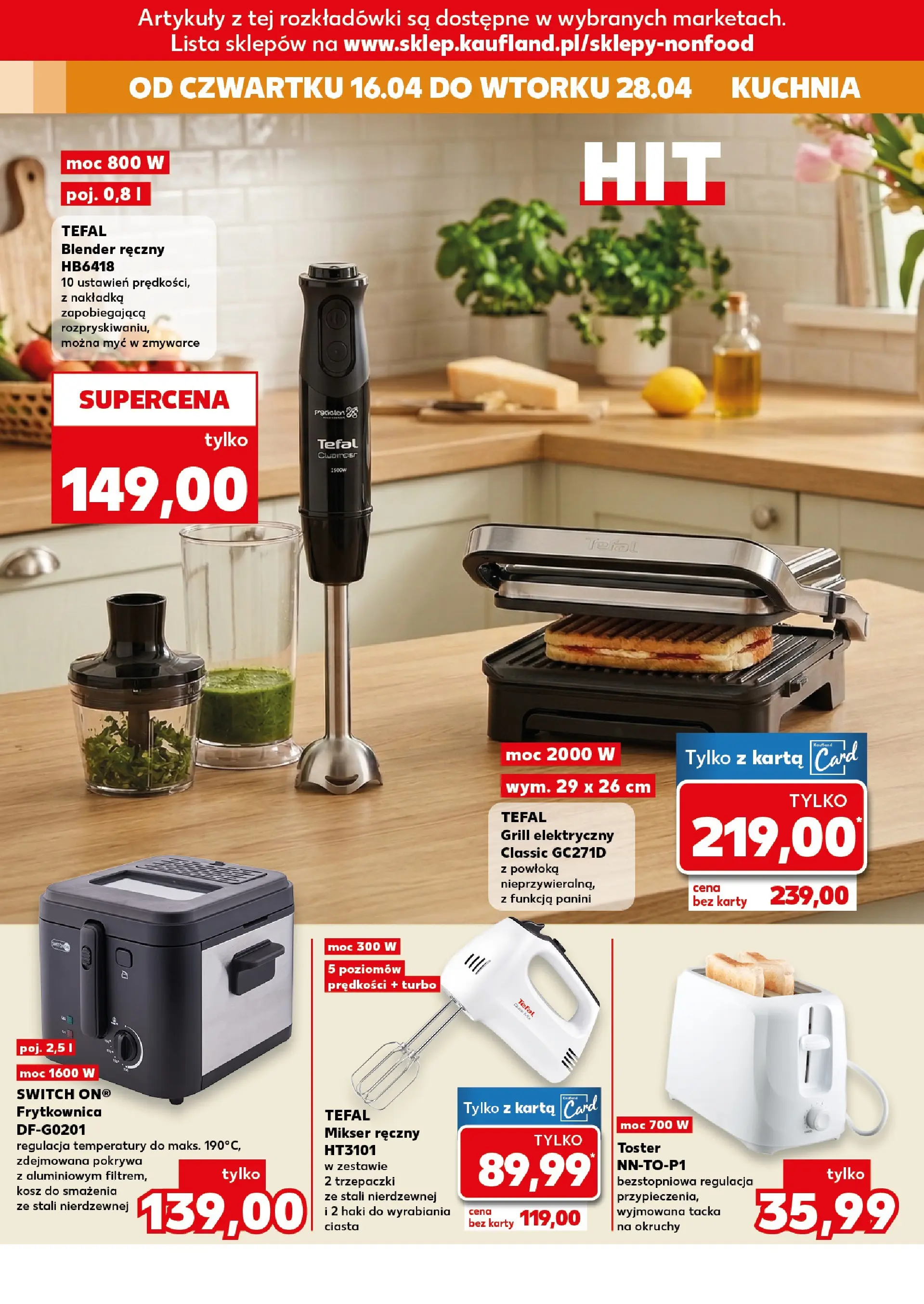 Kaufland gazetka - Złap Okazje od 16.04.2026 - od jutra PDF | Strona: 8 | Produkty: Blender ręczny, Grill, Frytkownica, Blender