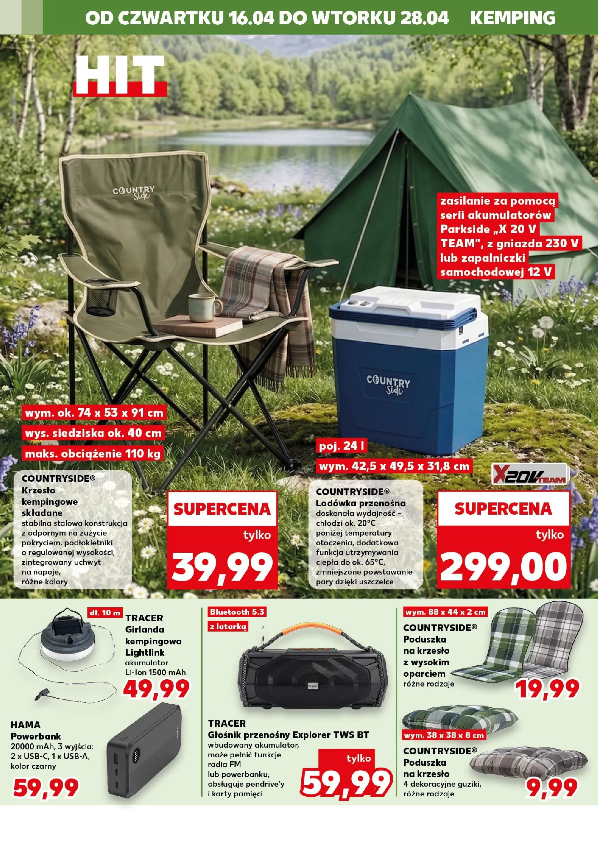 Kaufland gazetka - Złap Okazje od 16.04.2026 - od jutra PDF | Strona: 12 | Produkty: Głośnik, Lodówka, Poduszka, Krzesło