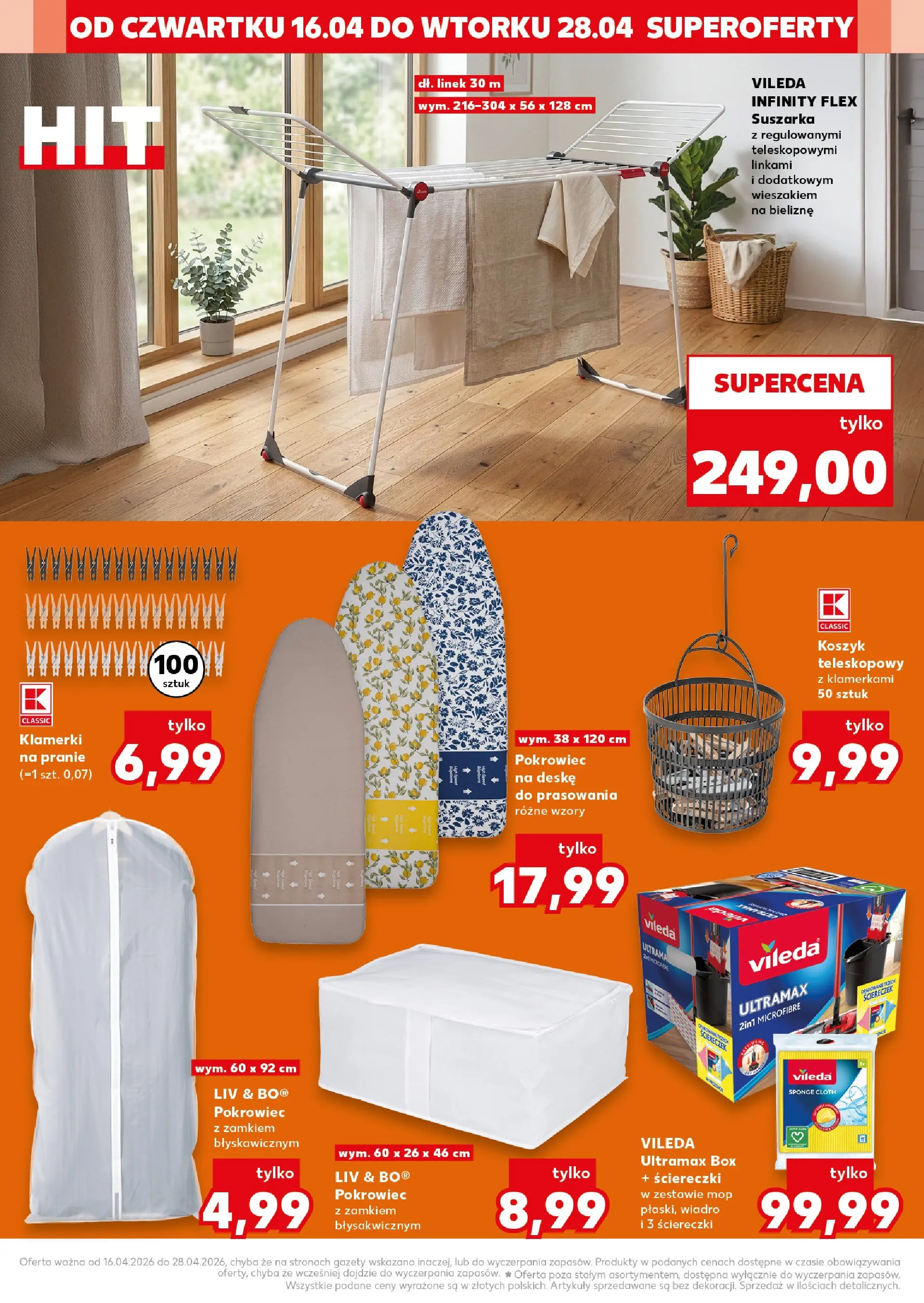 Kaufland gazetka - Złap Okazje od 16.04.2026 - od jutra PDF | Strona: 18 | Produkty: Suszarka, Vileda