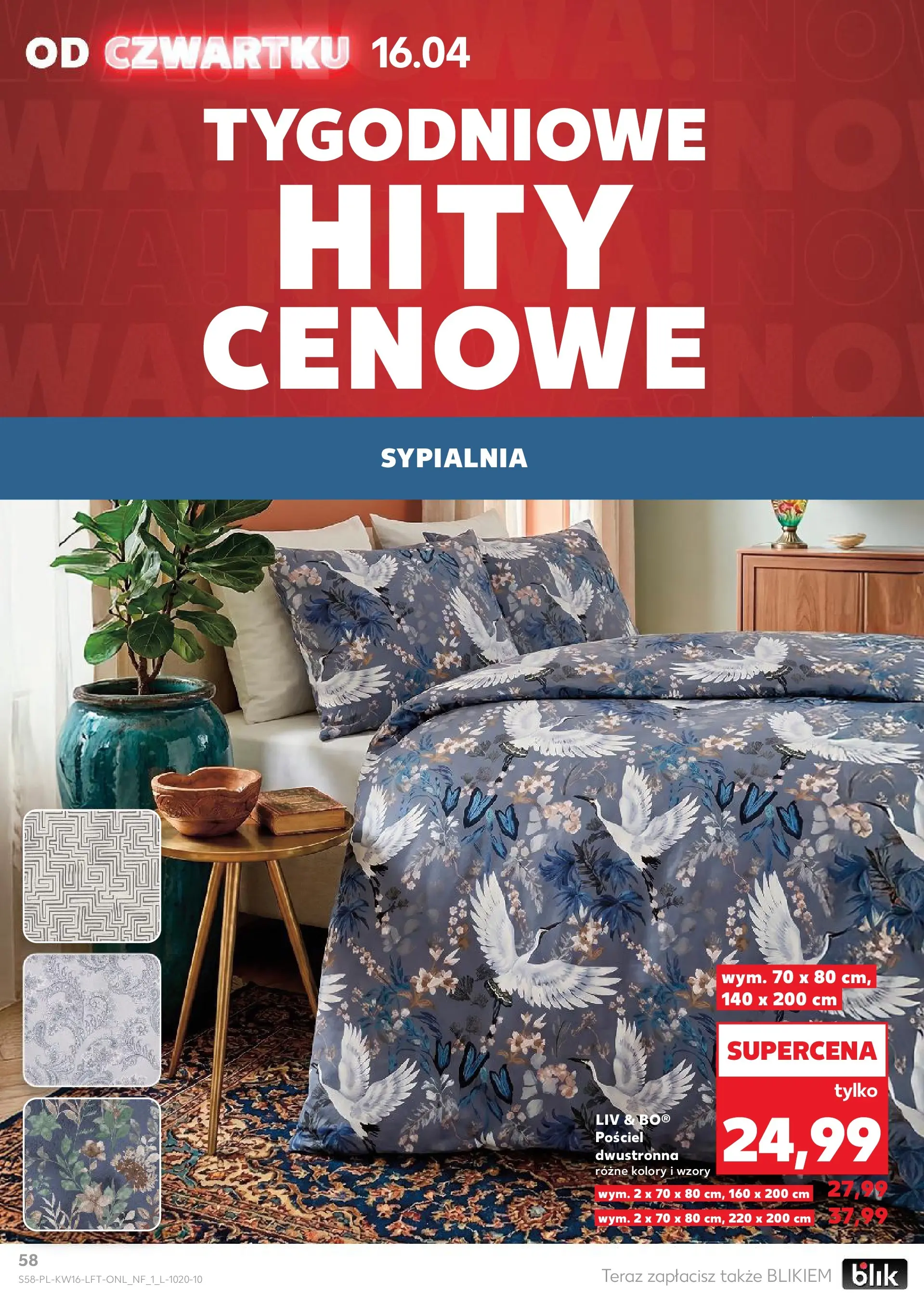 Kaufland gazetka od 16.04.2026 - od jutra PDF | Strona: 58 | Produkty: Pościel