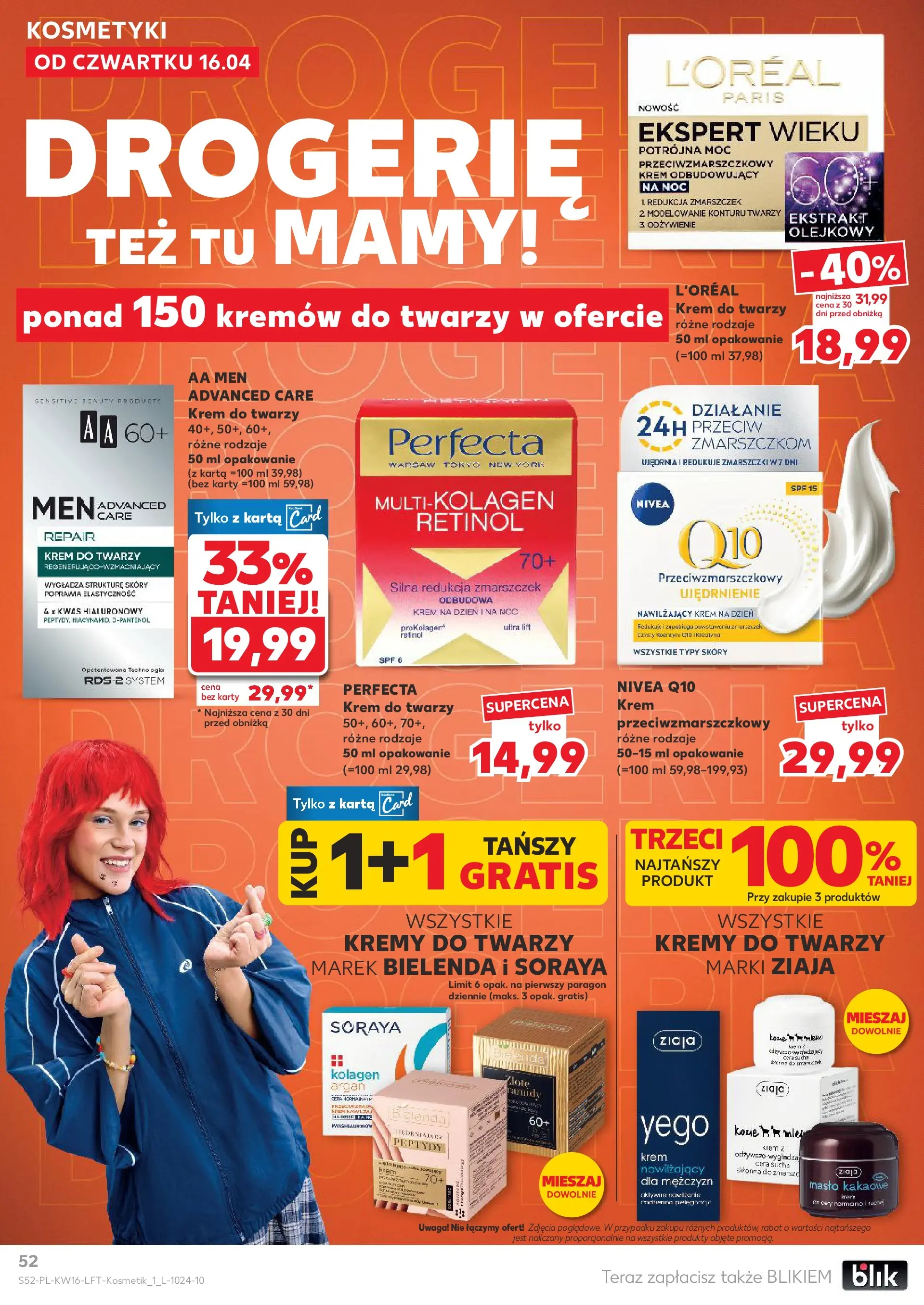 Kaufland gazetka od 16.04.2026 - od jutra PDF | Strona: 52 | Produkty: Karta, Kosmetyki, Masło, Krem