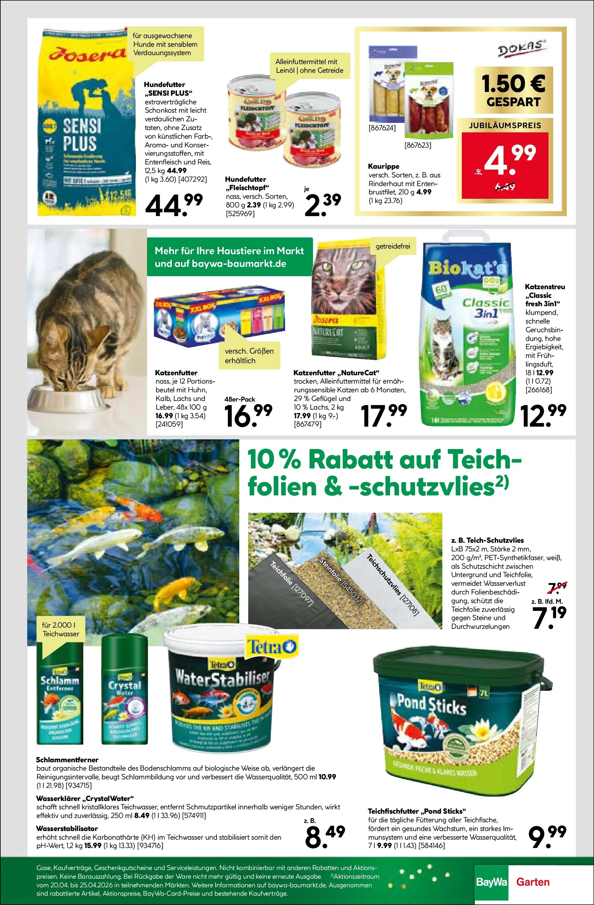 Angebote - BayWa: Wochenangebote (ab 19.04.2026) zum Blättern | Seite: 3 | Produkte: Katzenfutter, Leinöl, Lachs, Getreide