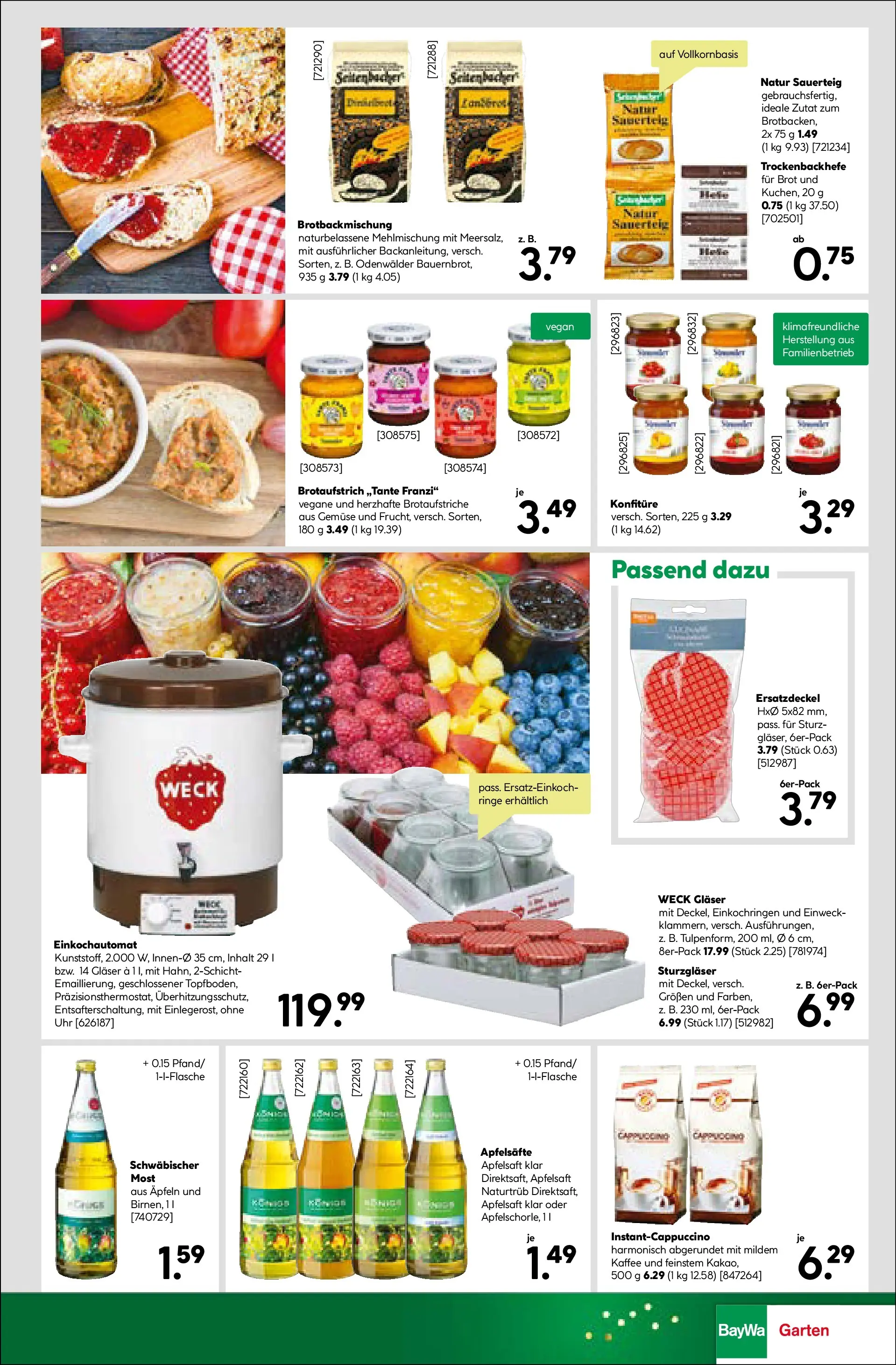 Angebote - BayWa: Wochenangebote (ab 19.04.2026) zum Blättern | Seite: 5 | Produkte: Kaffee, Apfelsaft, Gemüse, Brot