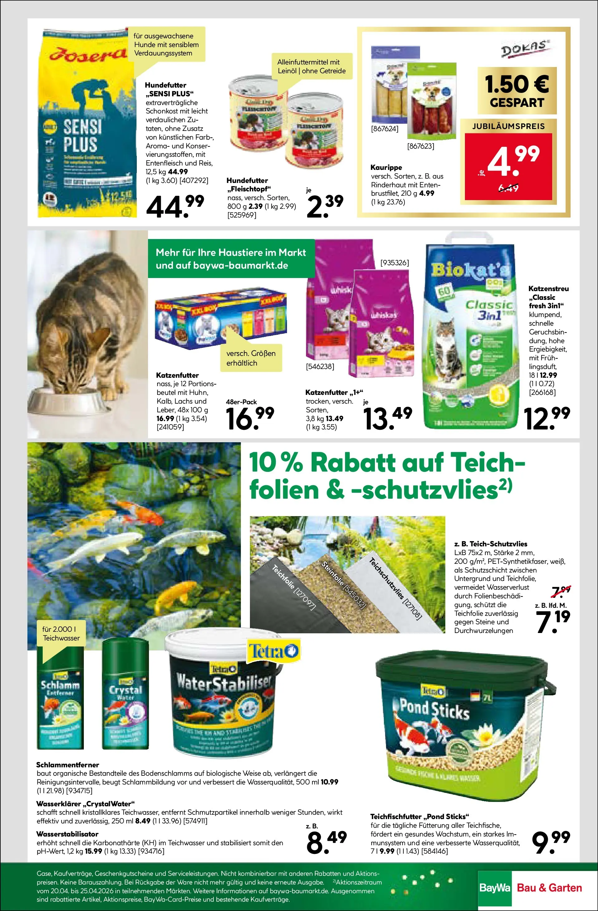 Angebote - BayWa: Wochenangebote (ab 19.04.2026) zum Blättern | Seite: 15 | Produkte: Katzenfutter, Leinöl, Lachs, Getreide