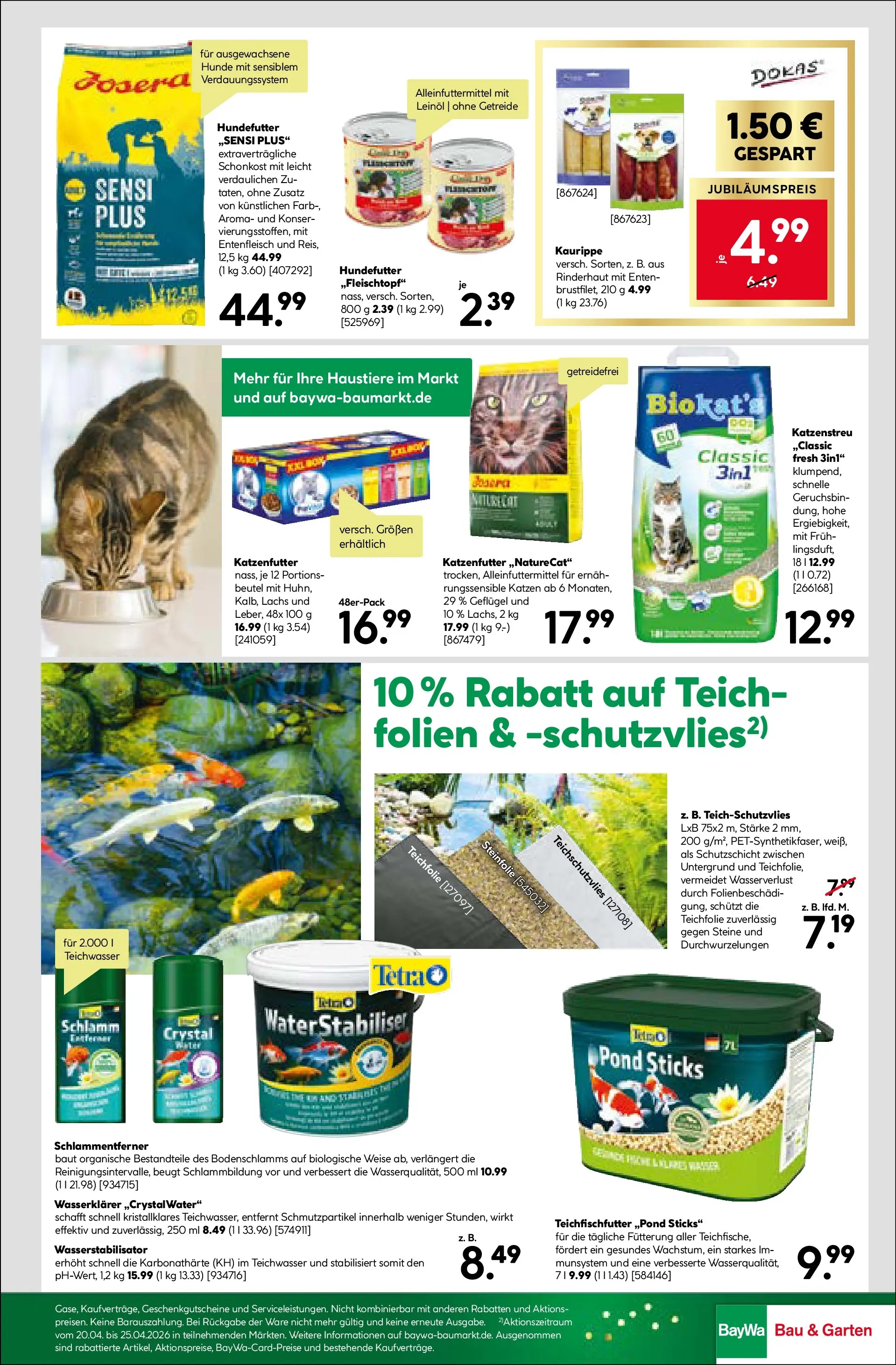 Angebote - BayWa: Wochenangebote (ab 19.04.2026) zum Blättern | Seite: 15 | Produkte: Katzenfutter, Leinöl, Lachs, Getreide